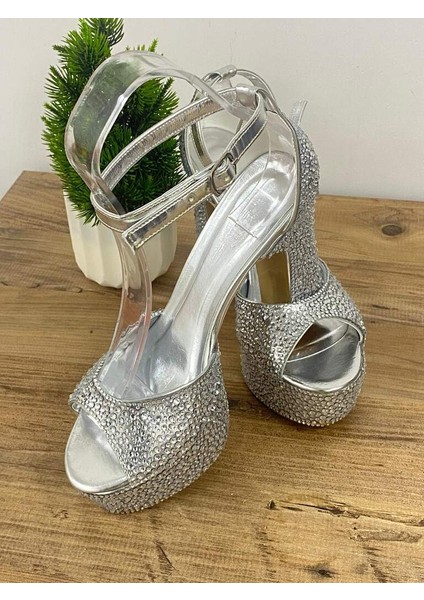 0000052 12 cm Inci Taş Detaylı Yüksek Topuklu Gelin & Abiye Ayakkabısı fiyatları