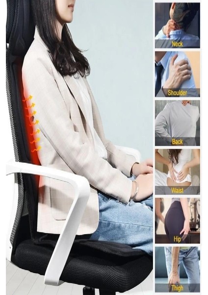 Titreşimli Kumandalı Ofis ve Araç Için Koltuk Masaj Minderi Isıtmalı fırsatları