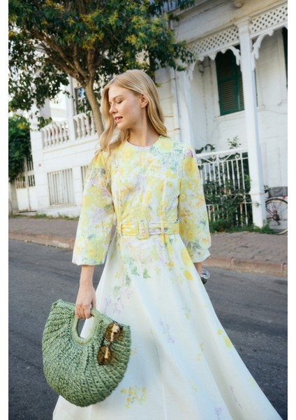 Gardenya Keten Elbise Soft Sarı modelleri