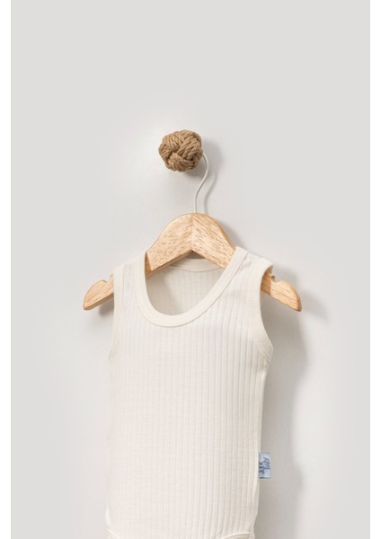 %100 Organik Pamuk 3'lü Bebek Atlet Body Zıbın Ekru fiyatları