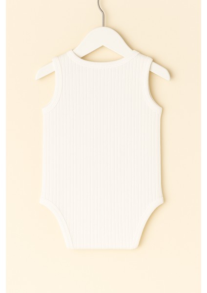 %100 Organik Pamuk 3'lü Bebek Atlet Body Zıbın Ekru fırsatları