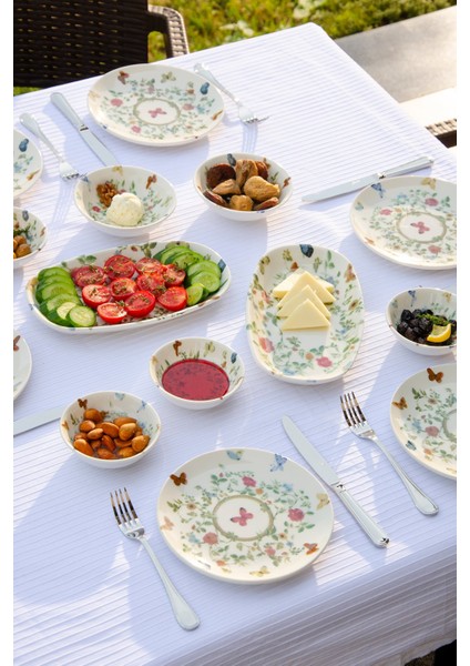 Butterfly 14 Parça 6 Kişilik Kahvaltı Takımı