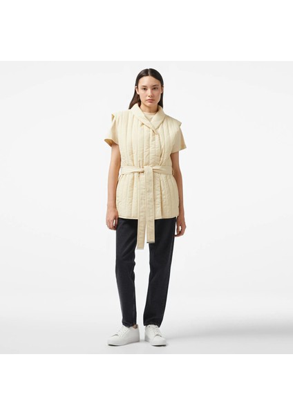 Padded Vertıcal Quilt Vest Kadın Yelek