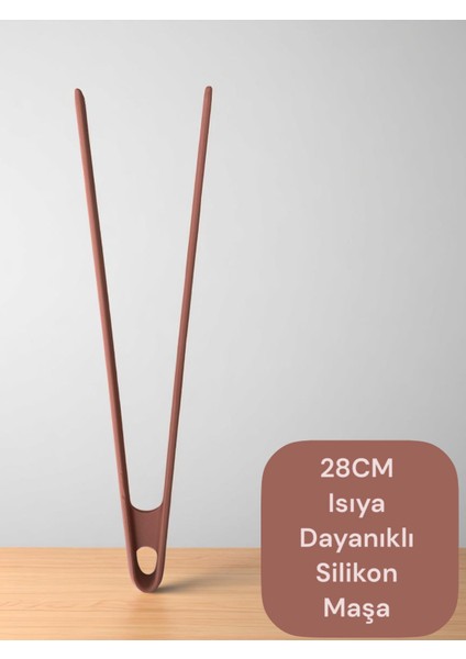 Isıya Dayanıklı Silikon Maşa Kevgir Kepçe Spatula Kaşık Seti (30-28-22-20 Cm) 14 Parça fırsatları