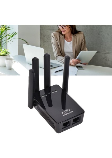 Siyah 4 Antenli 300MBPS Wifi Menzil Genişletici Tekrarlayıcı 360° Sinyal Kapsamı Hızlı Kurulum modelleri