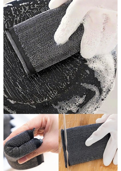 Paslanmaz Telli Bulaşık Süngeri, 2 Adet, Dayanıklı ve Pratik Temizlik Ürünü