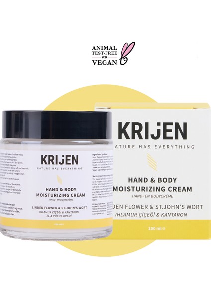 Ihlamur & Kantaron El ve Vücut Kremi | E Vitamini + Hindistan Cevizi Yağı + Shea Butter 100 ml