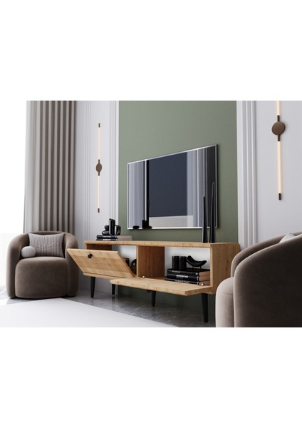 Melura Tv Ünitesi - Tv Sehpası 140 cm %100 Mdf Lake Ahşap Ayaklı modelleri