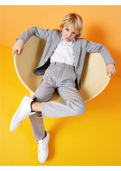 Lcw Kids Beyaz Basic Uzun Kollu Erkek Çocuk Gömlek