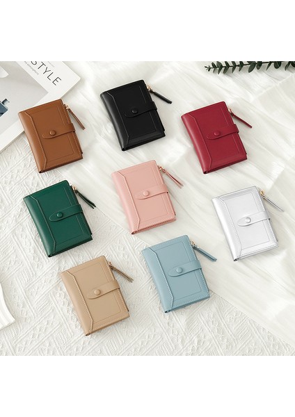 Bayan Kısa Cüzdan Fermuarlı Iki Katlı Cüzdan Çoklu Kart Yuvası Kart Tutucu (Yurt Dışından) fiyatları
