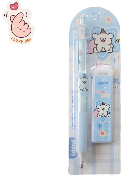 Disney Figürlü 0.7 Uçlu Kalem + Uç Hediyeli – Sevimli Nice Puppy Hello Tasarım