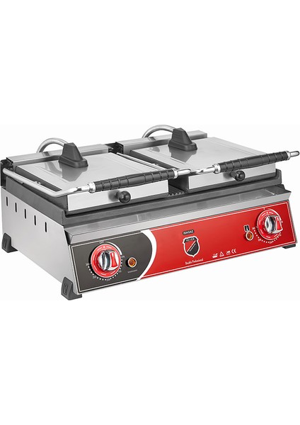 Elektrikli, Çift Kapaklı Hamburger Tost Makinesi