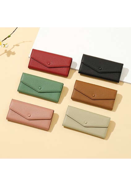 Orta Uzunluk Bayanlar Cüzdanı Büyük Kapasiteli Kart Tutucu Fermuarlı Deri Cep Telefonu Çantası Clutch Değişim Kutusu (Yurt Dışından) fiyatları