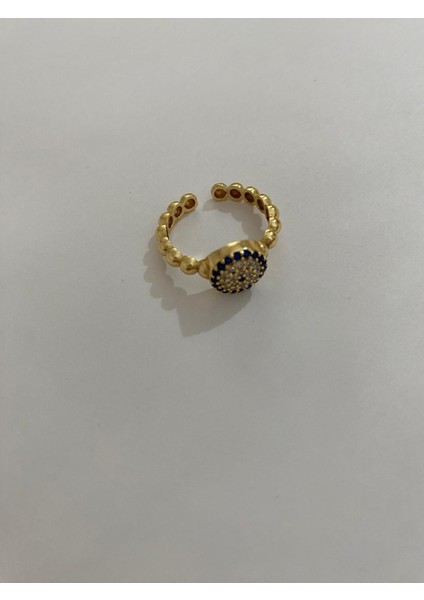 Çelik Nazar Taş Detaylı Ayarlamalı Yüzük indirimleri