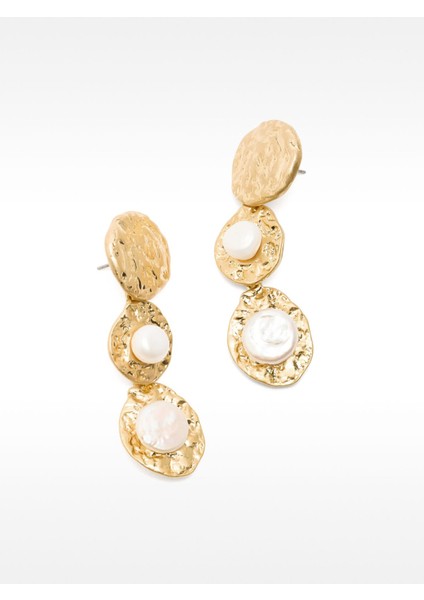 Incili Uzun Yuvarlak Küpe modelleri