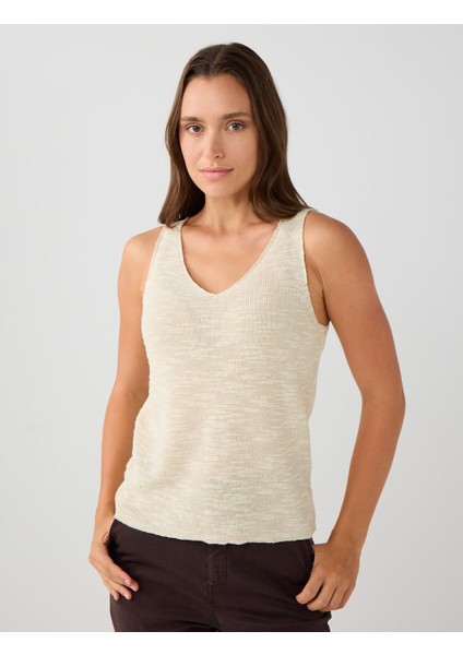 Bej V Yaka Kolsuz Triko Atlet