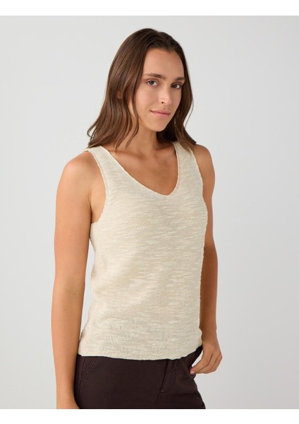 Bej V Yaka Kolsuz Triko Atlet fırsatları