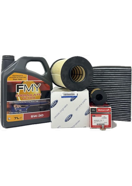 Ford Connect 1.6 Tdci Dizel Filtre Bakım Seti Hava+Yağ+K.polen+Motor Yağı