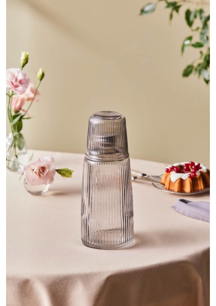 Lille Başucu Cam Sürahi Gri 1100 ml