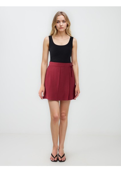 Bakır Normal Bel Düz Kesim Dokuma Mini Etek fiyatları