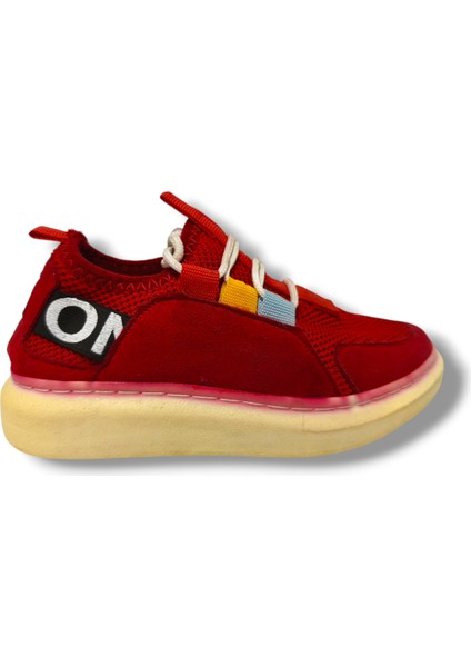 3065-20 Fileli Spor Ayakkabı Kırmızı Beyaz fiyatları