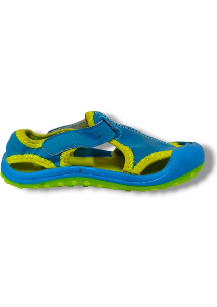 3070-20 Cırtlı Bez Erkek Çocuk Sandalet Mavi Yeşil 21-25 modelleri