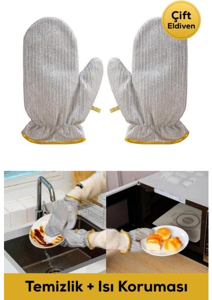 Çok Amaçlı Telli Bulaşık ve Isı Koruma Eldiveni, Güvenli ve Dayanıklı Kullanım