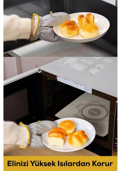 Çok Amaçlı Telli Bulaşık ve Isı Koruma Eldiveni, Güvenli ve Dayanıklı Kullanım fırsatları