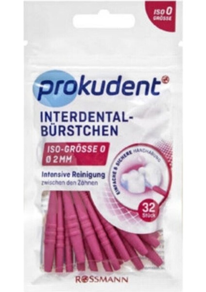 Diş Arayüz Fırçası Seti, 32 Parça, 2mm Çap, Temiz ve Sağlıklı Dişler Için Ideal