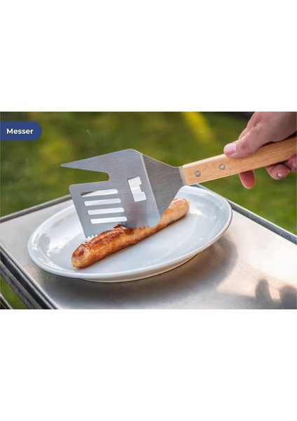Gbmotion 5’i 1 Arada Paslanmaz Çelik Barbekü Spatulası – Şişe Açacağı, Testere Dişli Kesici, Çatal Ucu, Fileto Bıçağı ve Izgara Küreği Özellikli indirimleri