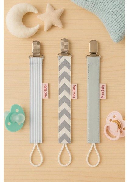 Emzik Askısı - Emzik Zinciri - Emzik Tutacağı 3'lü Set