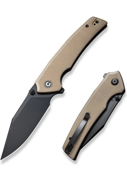 Tranquil Flipper & Thumb Stud Knife Tan G10 Handle Çakı fiyatları