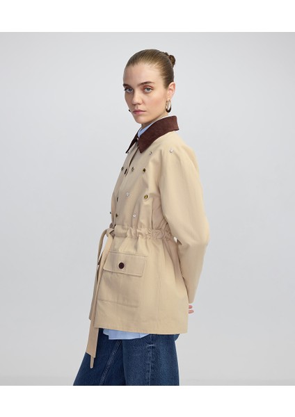 Karma Aksesuarlı Trençkot IW6250011013AD4 fırsatları