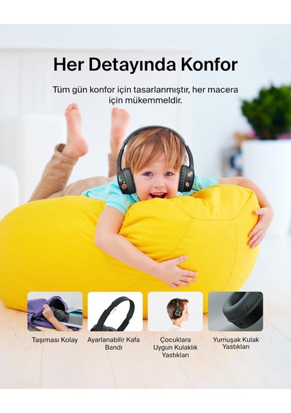 Soundform Mini Kablosuz Çocuk Kulaklığı, Siyah modelleri