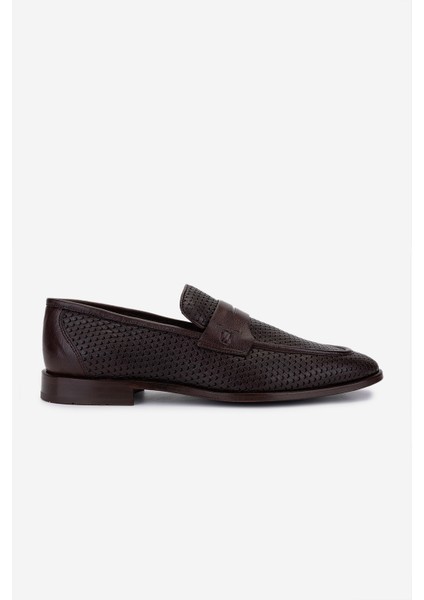 Erkek Hakiki Deri Kahverengi Loafer Ayakkabı 183 23513 Erk Ayk Y25 Kahve Ksk