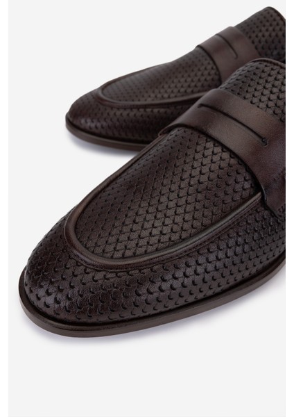 Erkek Hakiki Deri Kahverengi Loafer Ayakkabı 183 23513 Erk Ayk Y25 Kahve Ksk modelleri