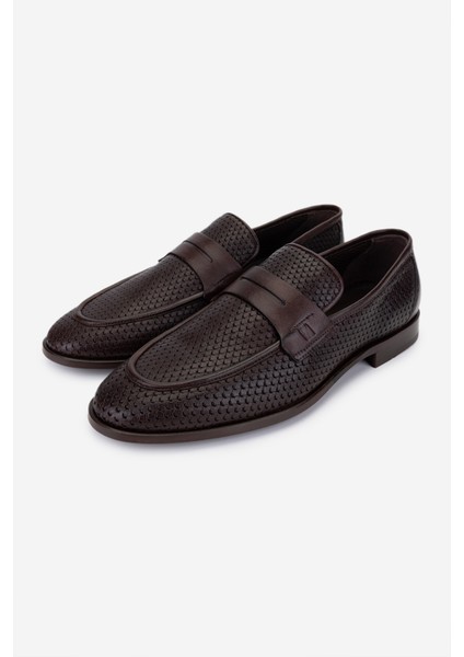 Erkek Hakiki Deri Kahverengi Loafer Ayakkabı 183 23513 Erk Ayk Y25 Kahve Ksk indirimleri