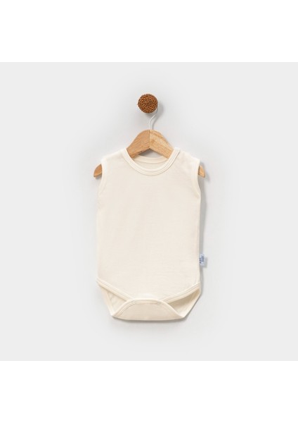 %100 Organik Pamuk 3'lü Bebek Atlet Body Beyaz