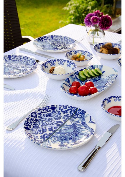 Bleu 14 Parça 6 Kişilik Kahvaltı Takımı