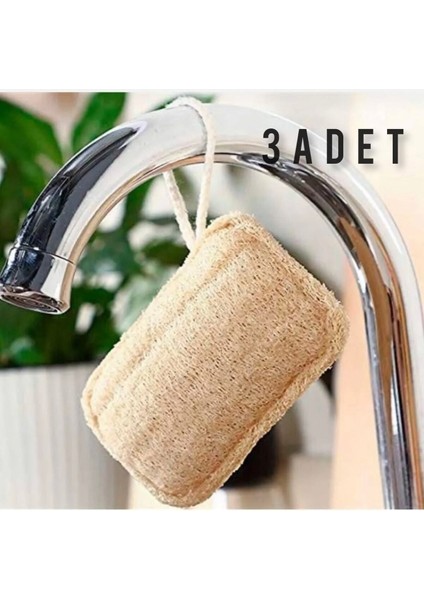 Doğal Kabak Lifli Organik Bulaşık Süngeri, 3 Adet, Temizliğin Doğal Yolu