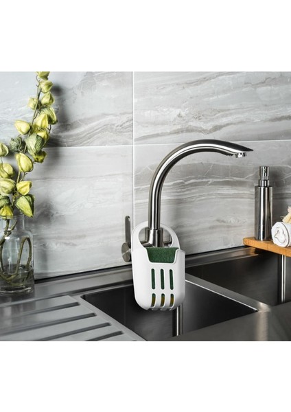 Pratik Silikon Bulaşık Süngeri Düzenleyici Evye Üstü Askılı Çözüm