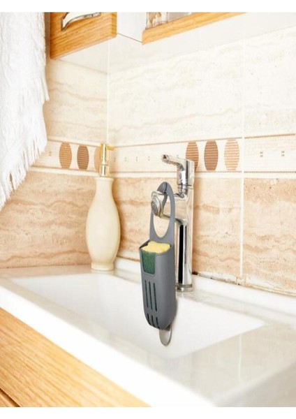 Pratik Silikon Bulaşık Süngeri Düzenleyici Evye Üstü Askılı Çözüm