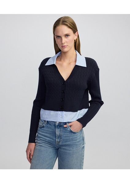 Çift Parça Görünüm Saç Örgülü Triko IW6250050352015