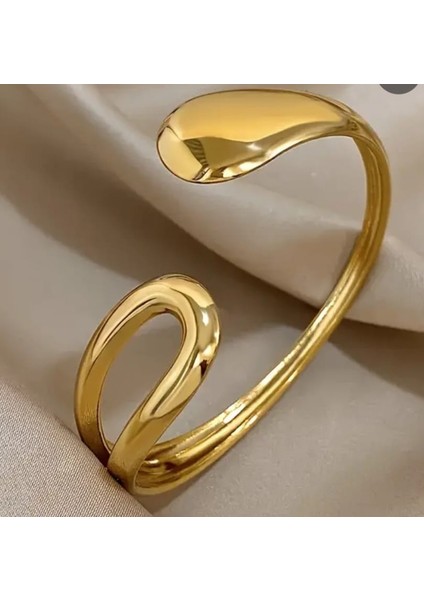 Paslanmaz Çelik Ayarlanabilir Damla Model Gold Bilezik