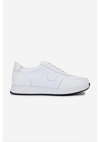 Erkek Hakiki Deri Beyaz Sneakers & Spor Ayakkabı 537 3567 Erk Ayk SK24-25 Beyaz