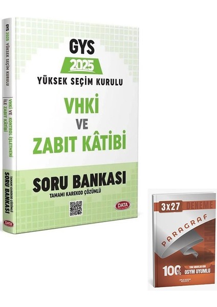 Data 2025 Gys Ysk Vhki ve Zabıt Katibi Soru Bankası+Anla Kazan Paragraf