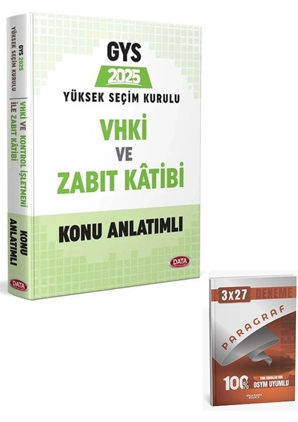Data 2025 Gys Ysk Vhki ve Zabıt Katibi Konu Anlatımı+Anla Kazan Paragraf
