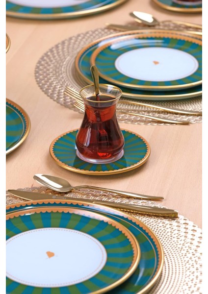 Green Line 12 Parça 6 Kişilik Çay Takımı