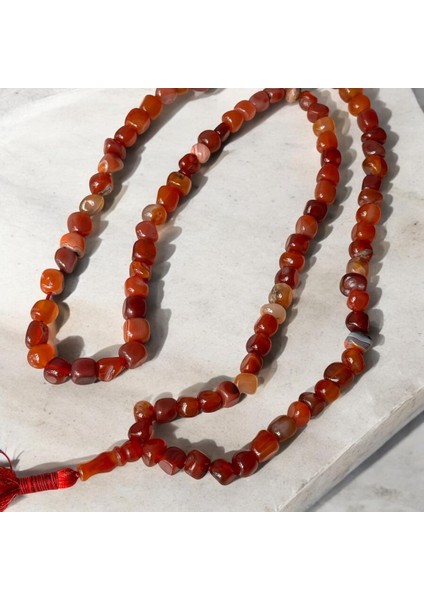 Uzun Orijinal Akik Doğal Taş Yüzlük Tesbih fiyatları