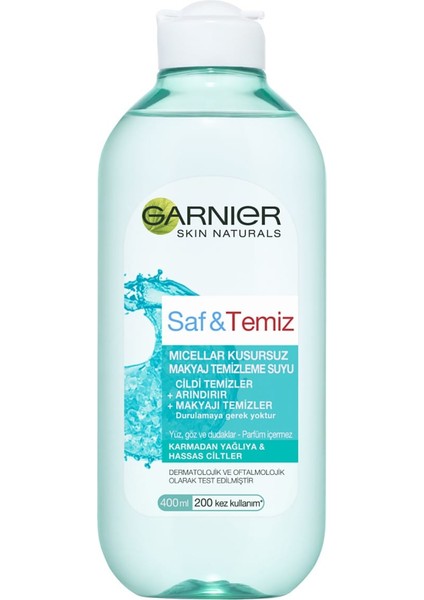 Saf & Temiz Makyaj Temizleme Suyu Yağlı Ciltler İçin Arındırıcı Etki 400 ml fiyatları
